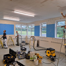 Redecorating Llanybydder Primary School in Wales