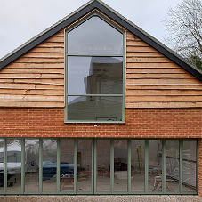 A window on unique garage door designs