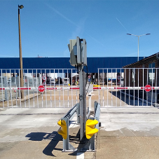 Swivel Skirted Automatic Barriers at a Oil Refinery Depot