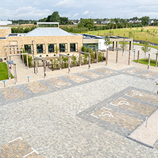 NI Crematorium elevated with Tobermore paving