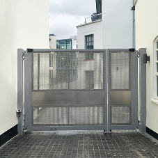 Hinged Vehicle & Pedestrian Gates at a Mixed Use Development