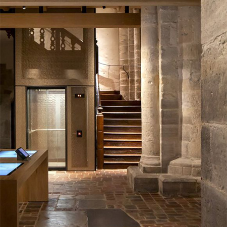 Light-illuminated Stannah passenger lift inspires visitors at Winchester Cathedral
