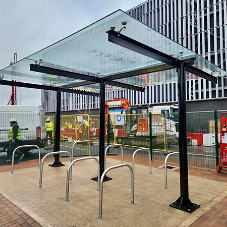 Enhancing Union Park’s Sustainability with Bespoke Glass Cycle Canopies