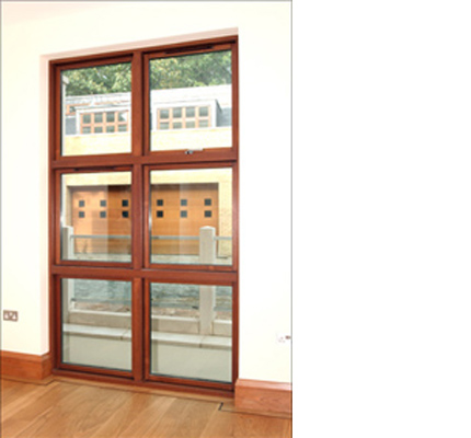 Contemporary timber door installed, internal view
