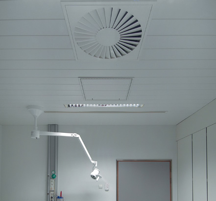 Luxalon<sup>®</sup> ceilings can be factory finished in an anti-microbial coating for added hygiene