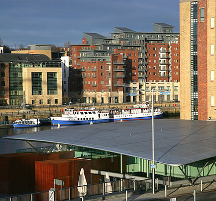 Sotech manufactured 5,000m<sup>2</sup> of anodised aluminium cladding for this quayside regeneration centrepiece