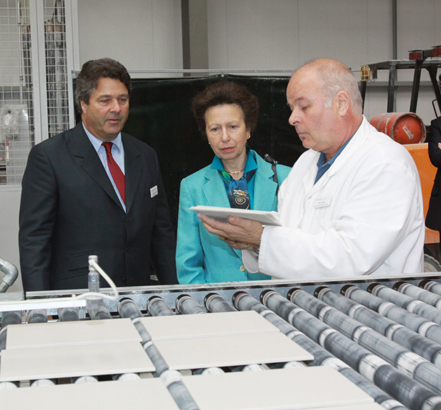 Her Royal Highness The Princess Royal officially opened the new tile factory