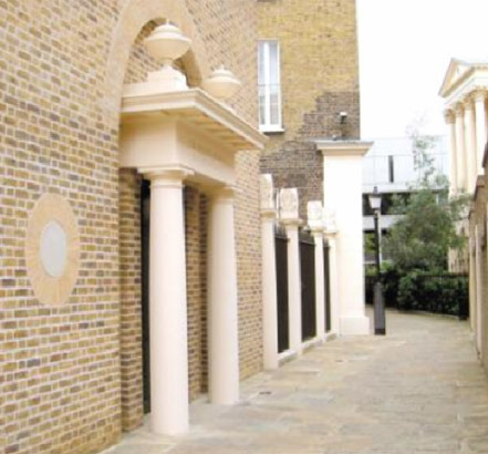 PD Edenhall supplied the concrete porch canopy, Peto Place, London