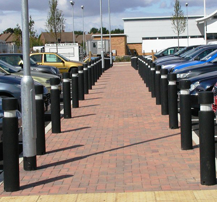 Trojan bollard was selected for use in the customer car park