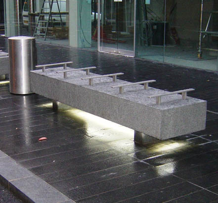Benches with feature LED under-lighting