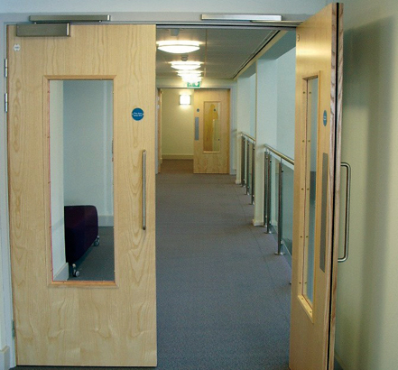 Interior doors are secured with networked locks compatible with the centre’s staff and patient ID cards