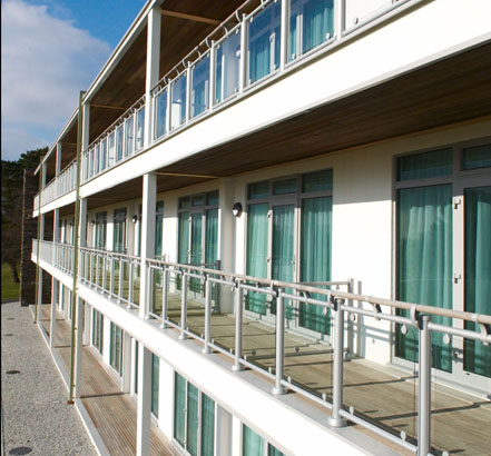 Balustrades for the hotel’s balconies, to provide a safe and stylish vantage point