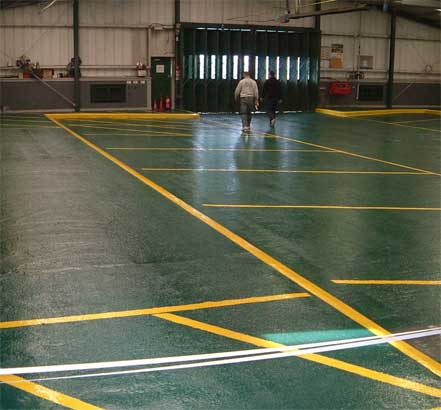 Ronacrete surfacing provides safety markings for the Sussex ambulance station