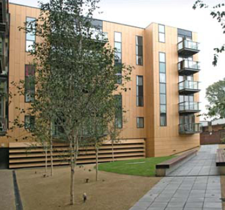 New development by Nottinghill Housing makes use of Orsogril's Talia<sup>®</sup>80 steel louvred panels