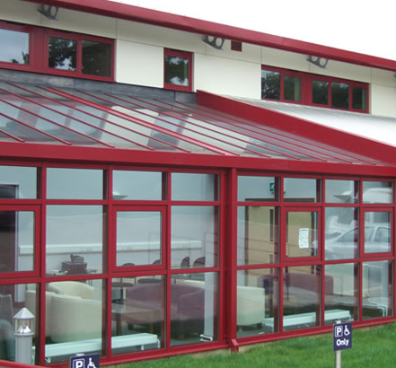 SC Frame curtain walling with Alitherm casement windows