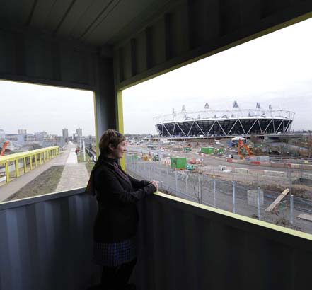 The View Tube in East London, overlooking the Olympic Village