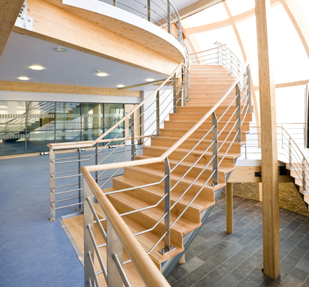 M & G Olympic Products Ltd supplied and installed a helical staircase to The British Geological Survey‘s William Smith office building