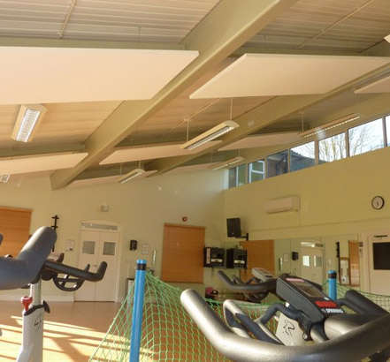 Pavillion Leisure Centre, Ecophon Solo hanging acoustic panels