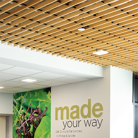 Grill ceiling completes look for Northbrook College