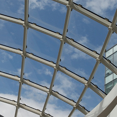 Glazed rooflight for shopping centre