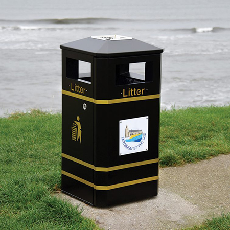 Derby Standard litter bins for Newbiggin by the Sea