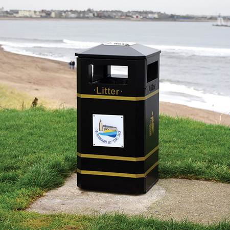 Derby Standard litter bins for Newbiggin by the Sea