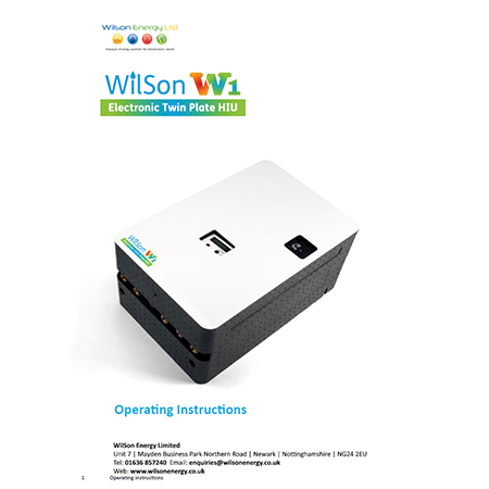 WilSon Energy Operating Instructions