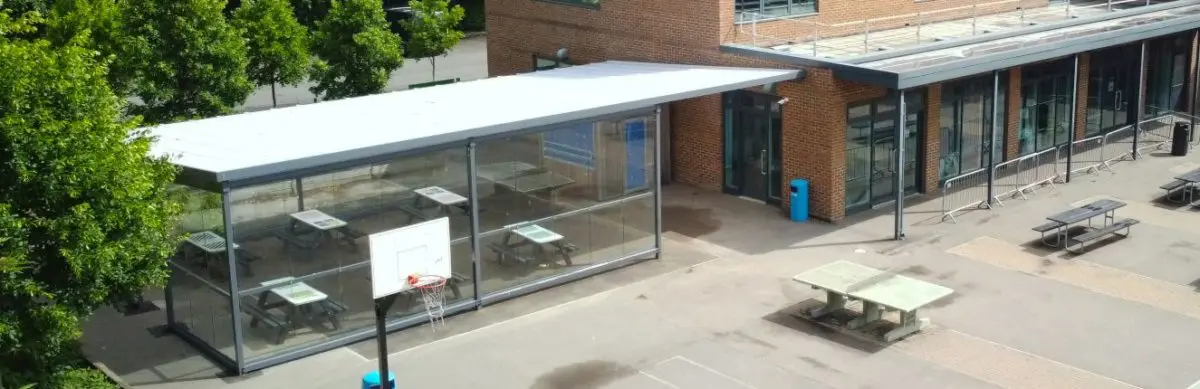 Richmond Park Academy in London Installs Dining Canopy