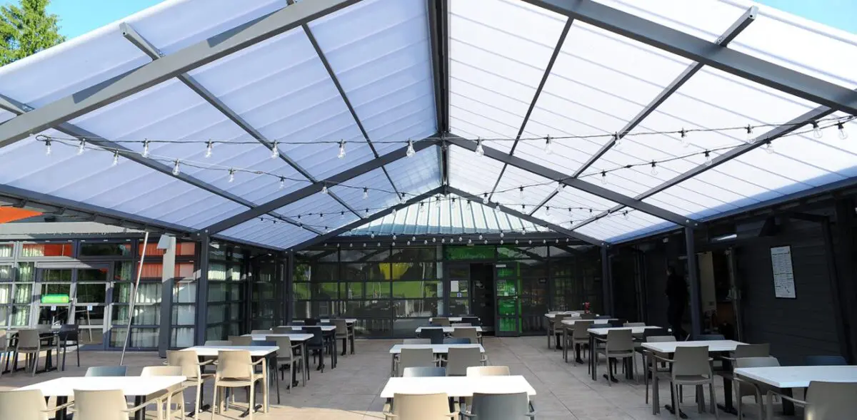 Whitemead Forest Park in Gloucestershire Adds Bespoke Dining Shelter to New Terrace