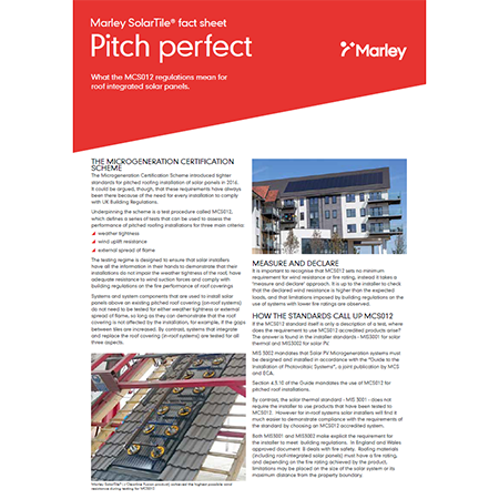 Roofing Pitch Datasheet
