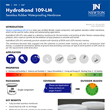 NEWTON 109-LM Seamless Rubber Waterproofing Membrane