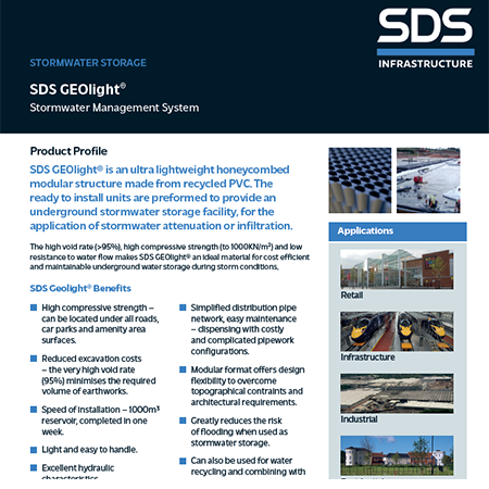 SDS GEOlight® Stormwater Management System