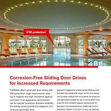 TORMAX IP65-rated sliding door systems