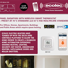 Panel radiators with wireless SMART thermostats