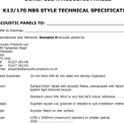 Sonoplus Acoustic Panels Specification