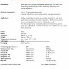 Fleece Tape Technical Data