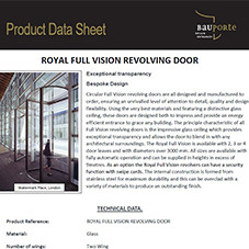 Royal Full Vision Revolving Door