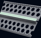 Close-up of PVCu render beads from Renderplas