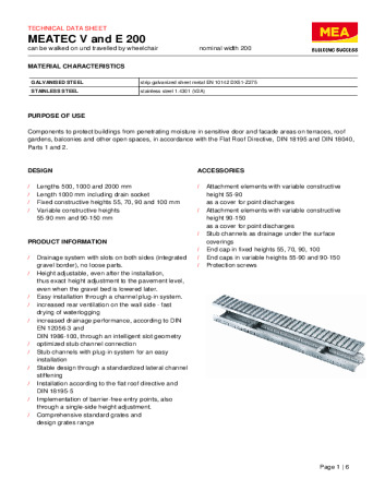 MEATEC V and E 200