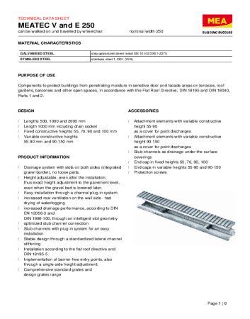 MEATEC V and E 250