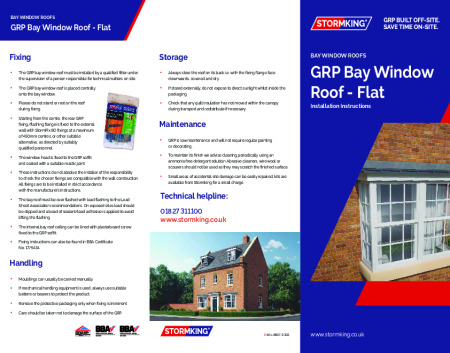 GRP Bay Window Roof - Flat