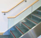 Natura handrail on Crystal balustrade