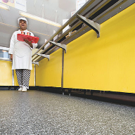 Heavy-duty vinyl safety floorings