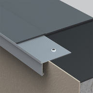 Rivnet aluminium roof edging and parapet wall raising piece system