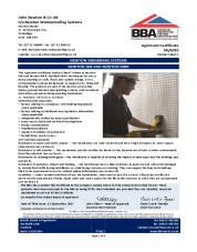 BBA Agrément Certificate 94/3010 - Newton 508 & 508R