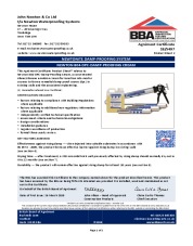 BBA Agrément Certificate 18/5497 - Newton 804-DPC-Damp-Proofing-Cream