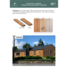 Thermo Pine Rhomboid & Square Grad Cladding